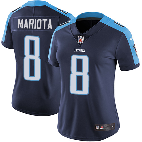2019 Women Tennessee Titans #8 Mariota blue Nike Vapor Untouchable Limited NFL Jersey